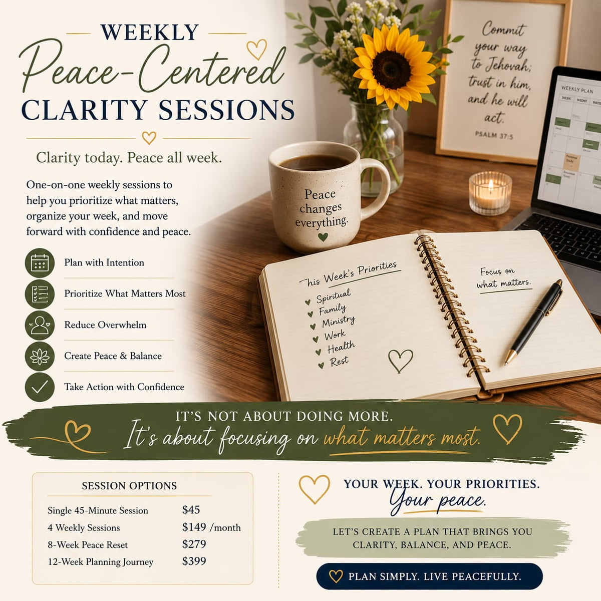 Weekly Peace Centered Clarity Session