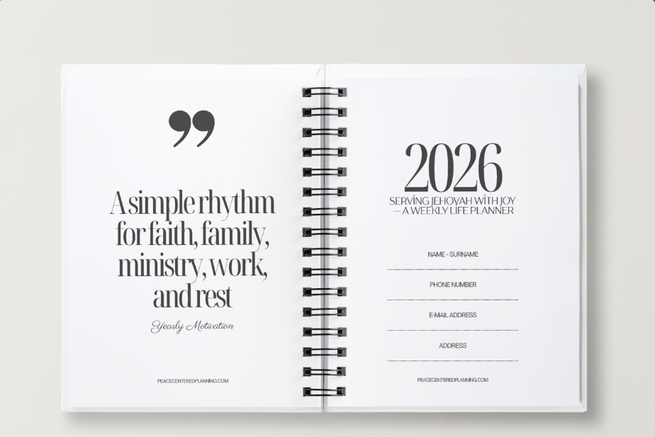 Peace-Centered Life Planner
